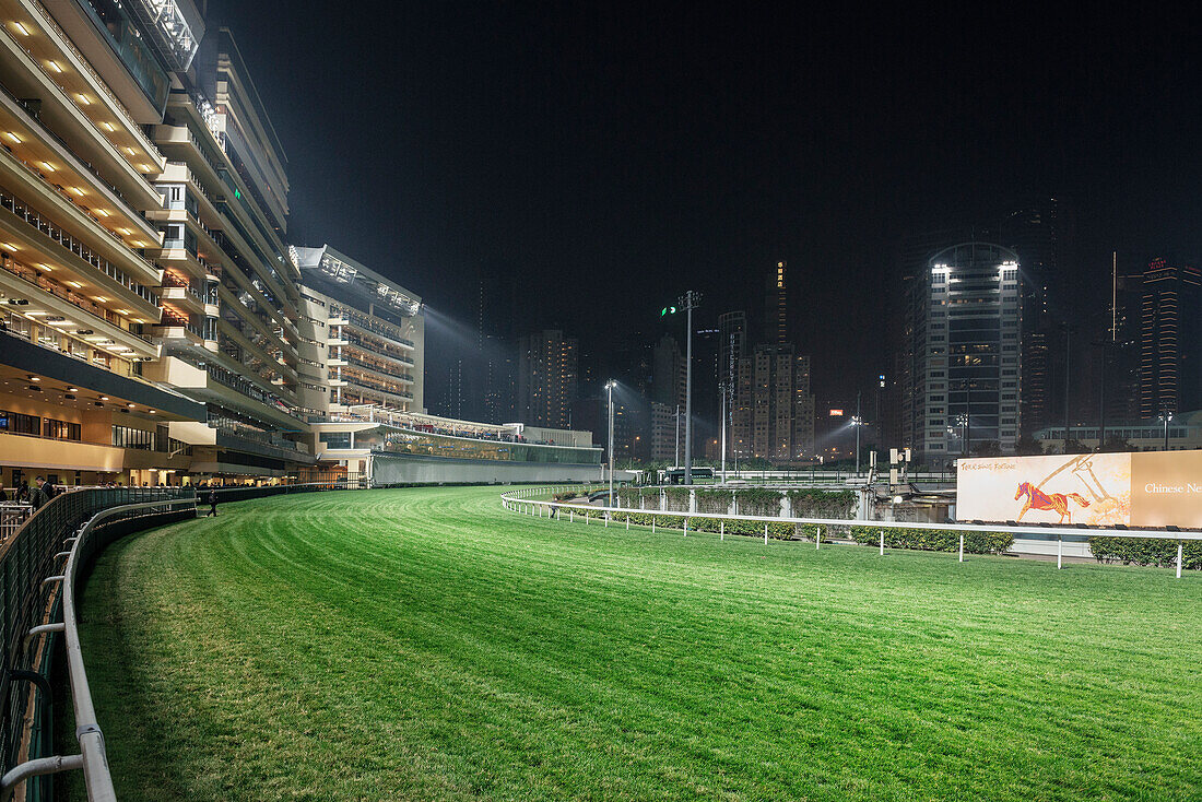 horse racecourse Happy Valley at Wan Chai District, Hongkong Island, China, Asia