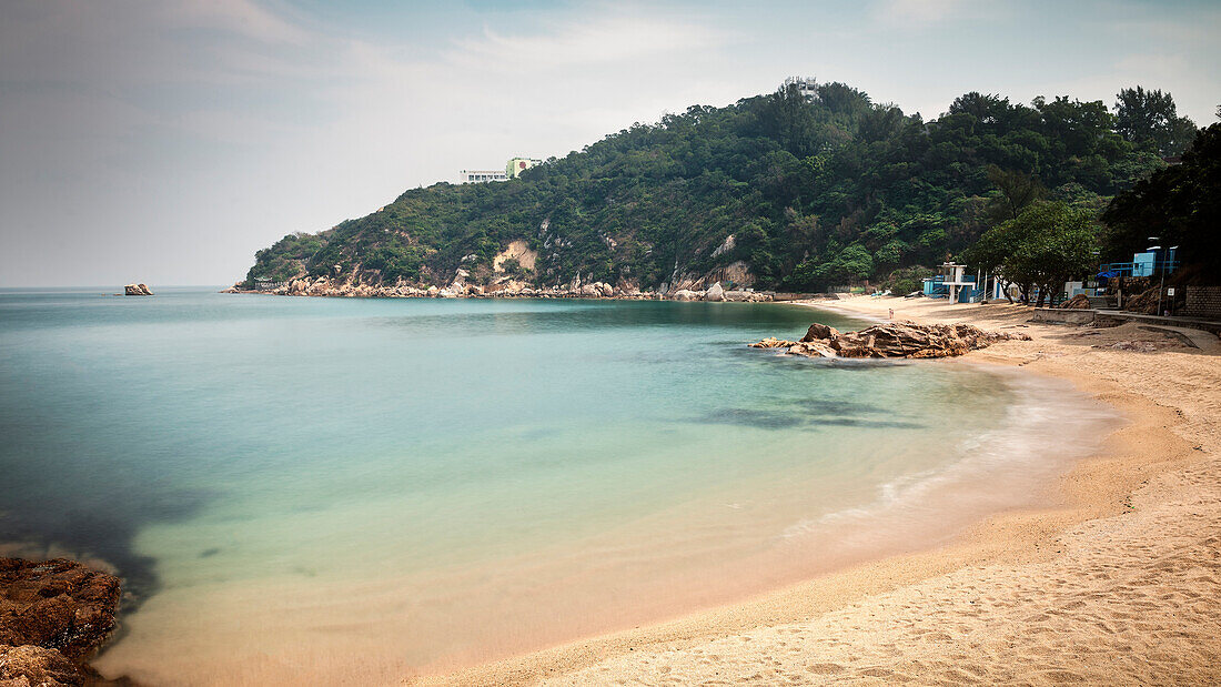 Bucht des Tung Wan Strand, Insel Cheng Chau, Hongkong, China, Asien, Langzeitbelichtung