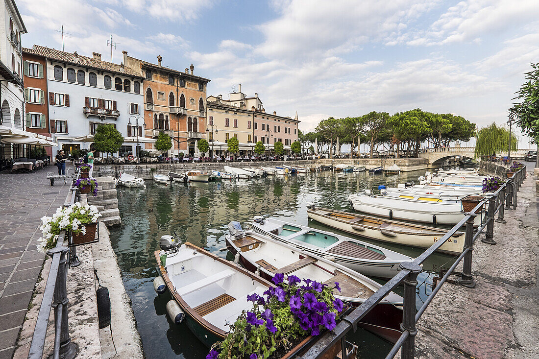 Harbour in Desencano di Garda, lago di Garda, Trentino, South Tyrol, Italy