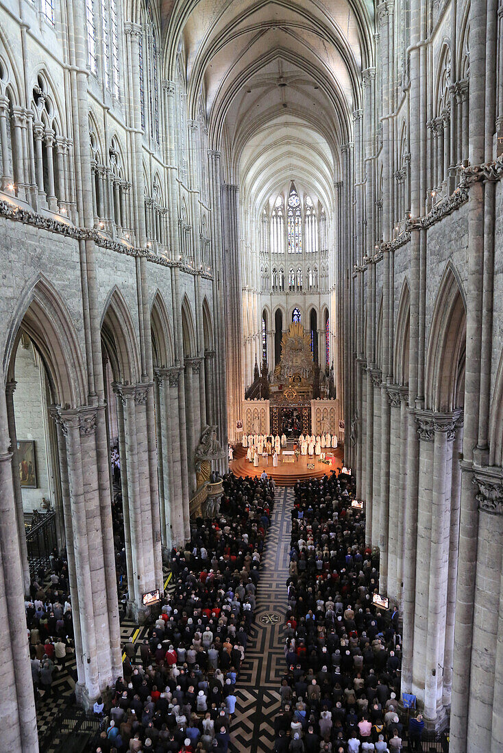Bishop Olivier Leborgne, Bishop of the Diocese of Amiens, Episcopal ordination, Amiens Cathedral, UNESCO World Heritage Site, Picardy, France, Europe