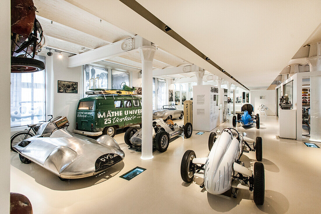 the Prototyp car museum in the Hafencity of Hamburg, north Germany, Germany