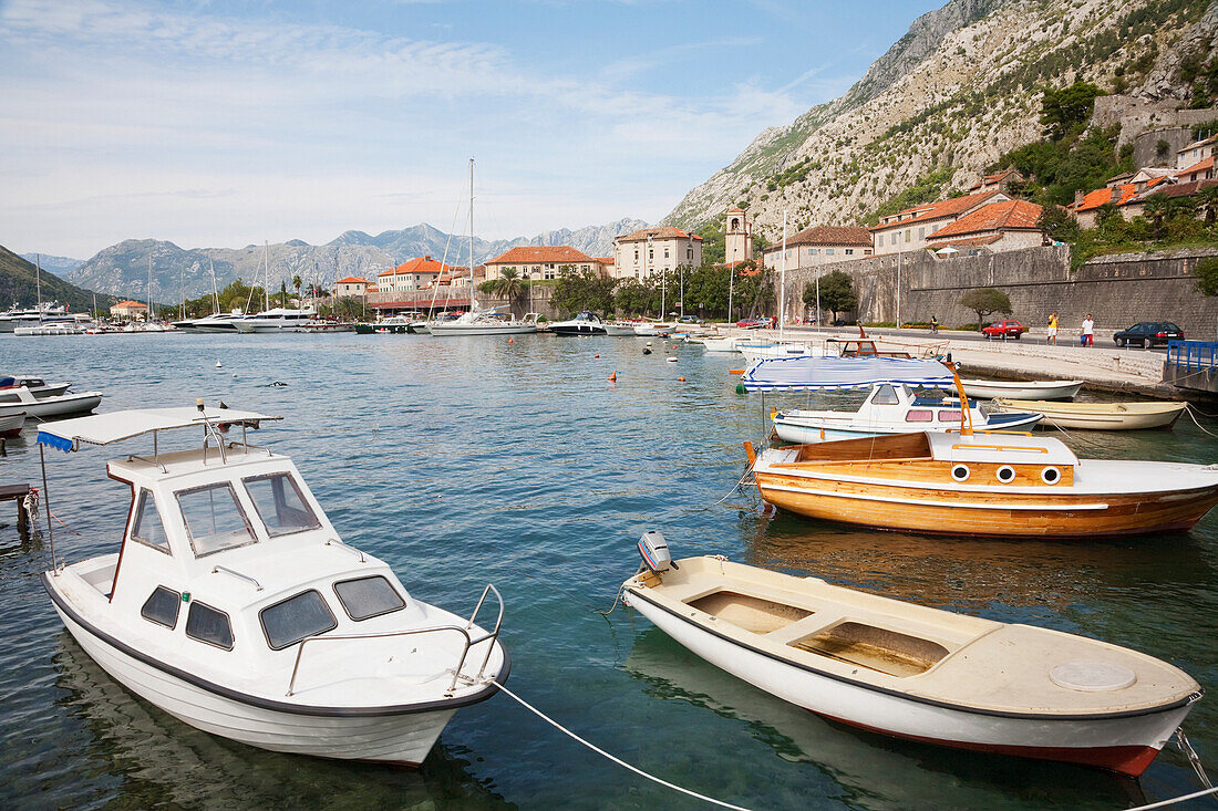 Boats In The Harbour, Kotor, Montenegro