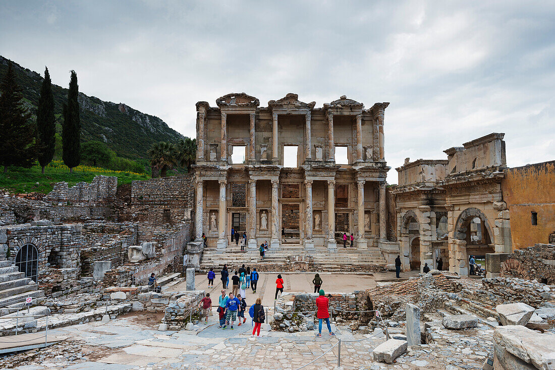 Ancient Roman ruins, The Library of Celcus, Ephesus, Anatolia, Turkey, Asia Minor, Eurasia