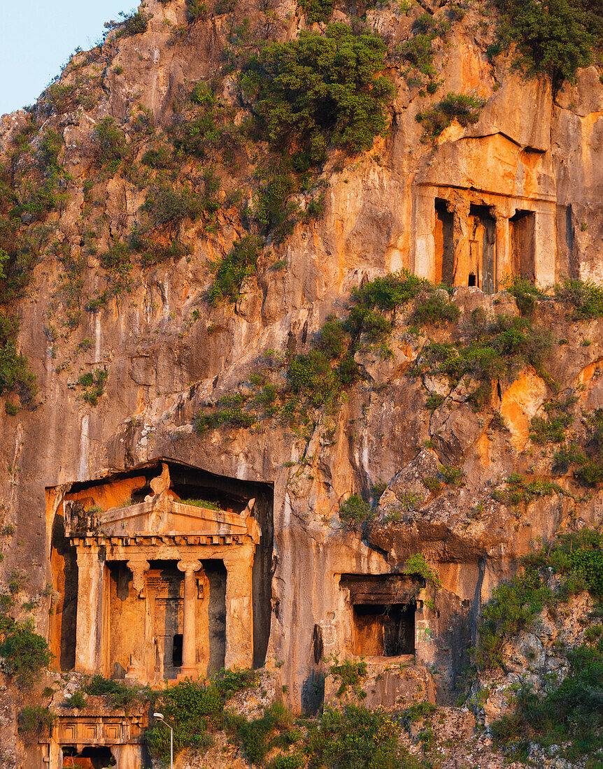 Ancient Telmessos, tomb of Amyntas and Ionic temple dating from 350 BC, Fethiye, Anatolia, Turkey, Asia Minor, Eurasia