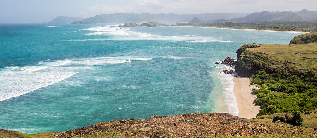 Deserted, sandy beach outside of Kuta Lombok, Indonesia