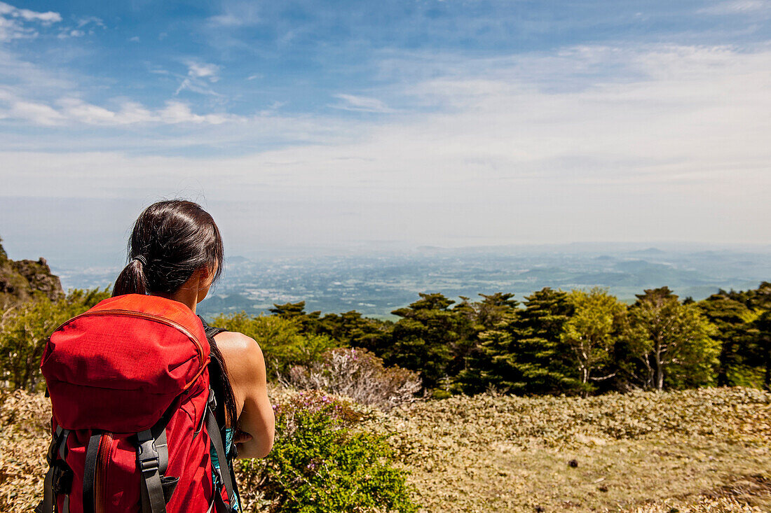 on the Gwaneumsa hiking trail to Hallasan on Jeju Island