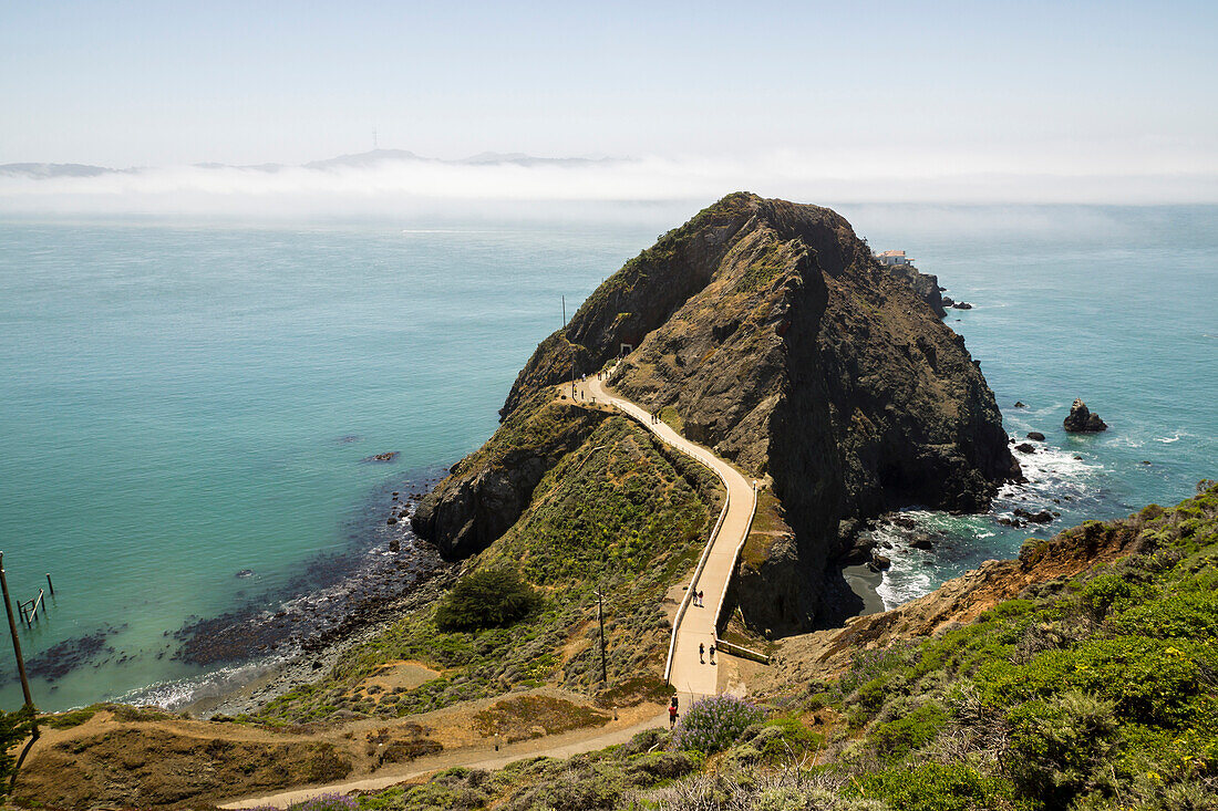 View of Point Bonita near Marin Headwall on Norhern California Coast