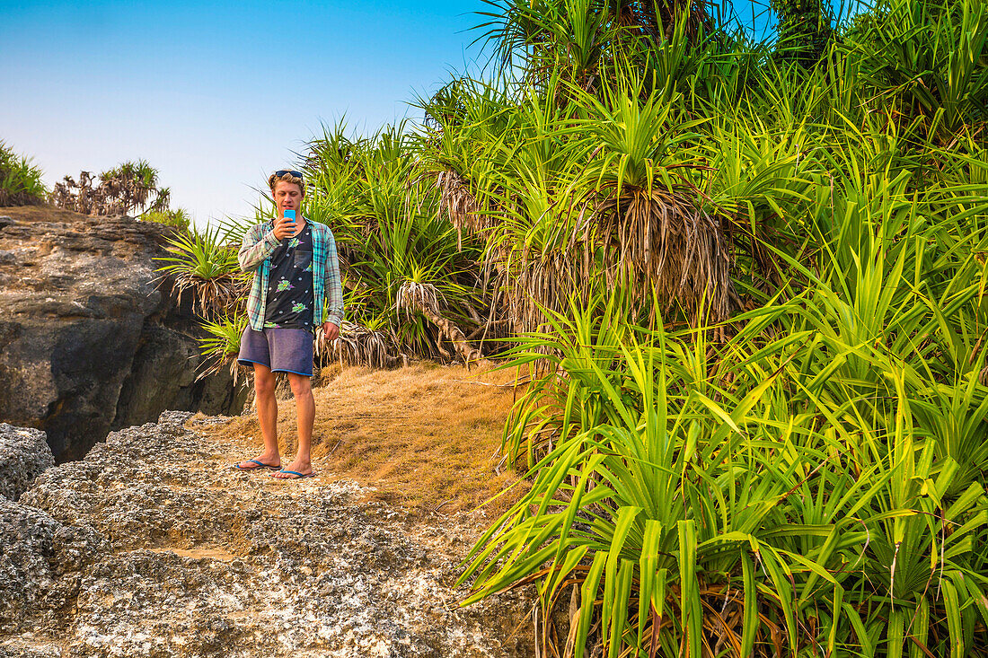 Travelling in ocean coastline.