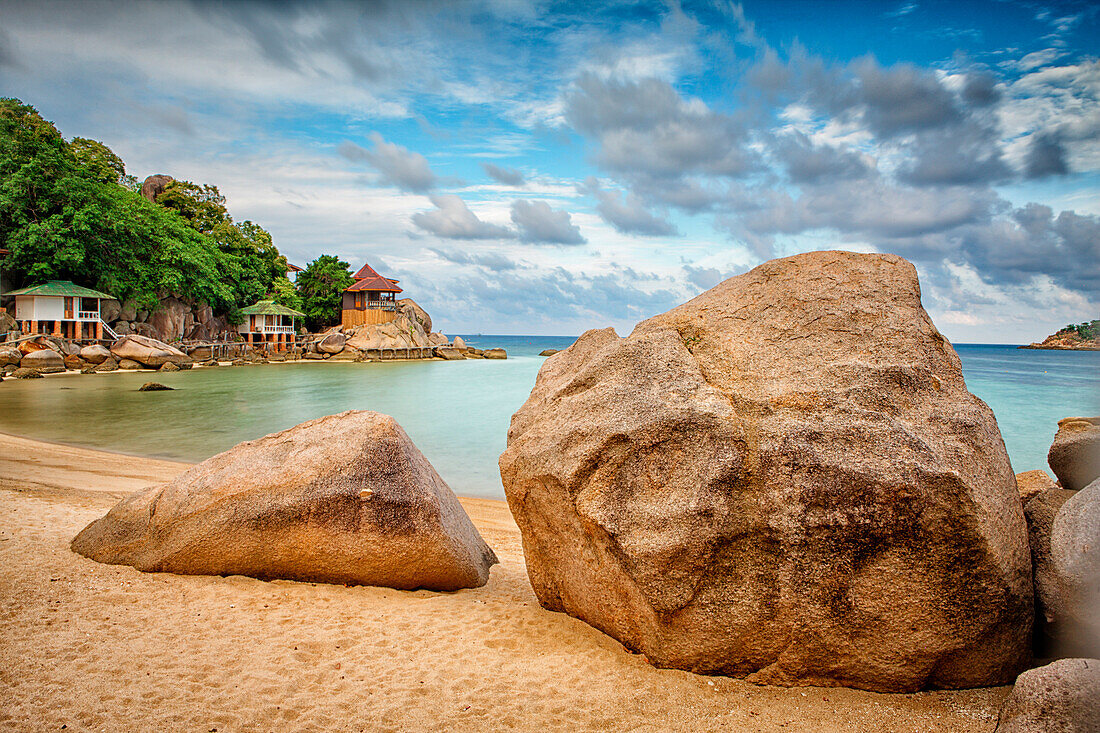 Freedom beach is the most popular small beach on the south coast.