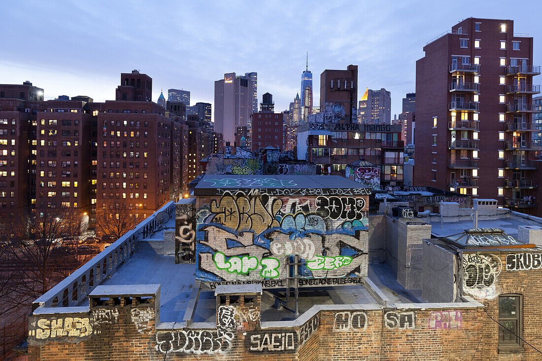Knickerbocker Village, Graffities, Downtown, Manhattan, New York, USA
