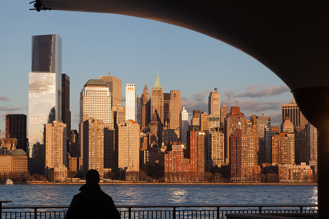 Hudson River, Blick nach Downtown, Manhattan, New York, USA