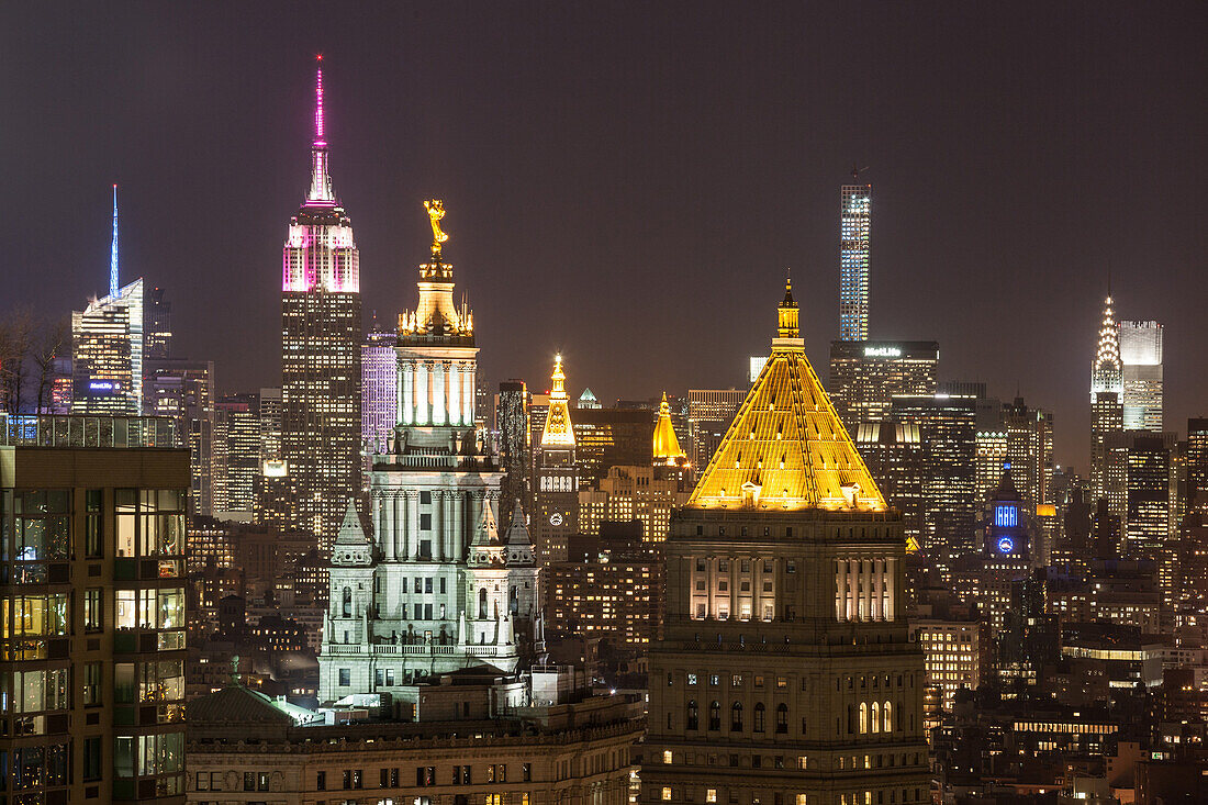 Art deco towers, skyscraper,  Manhattan, New York, USA