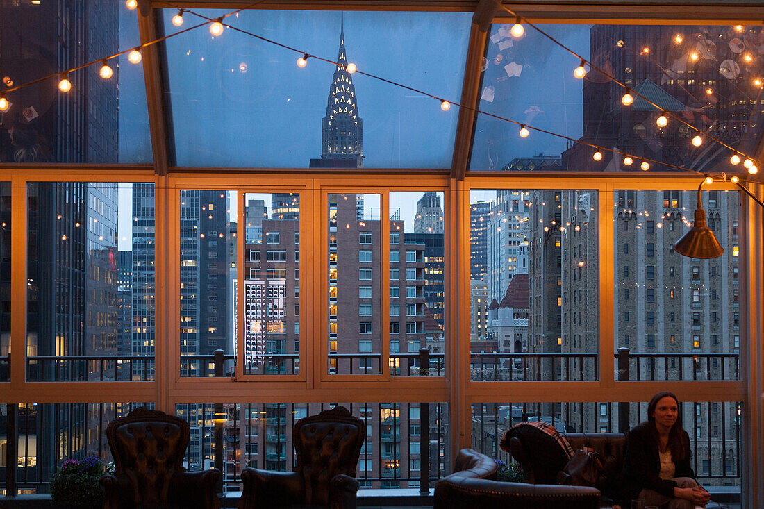 Rooftop Bar, Chrysler Building, Midtown, Manhattan, New York, USA