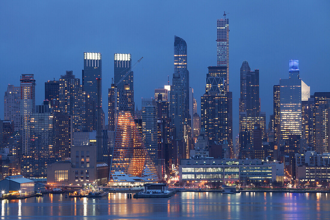 Skyline von Midtown, Hudson River, Manhattan, New York, USA