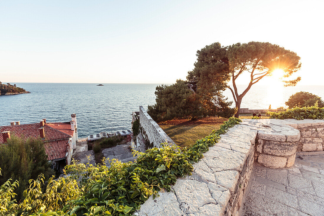View from the church Sveta Eufemija towards the sea, Rovinj, Istria, Croatia