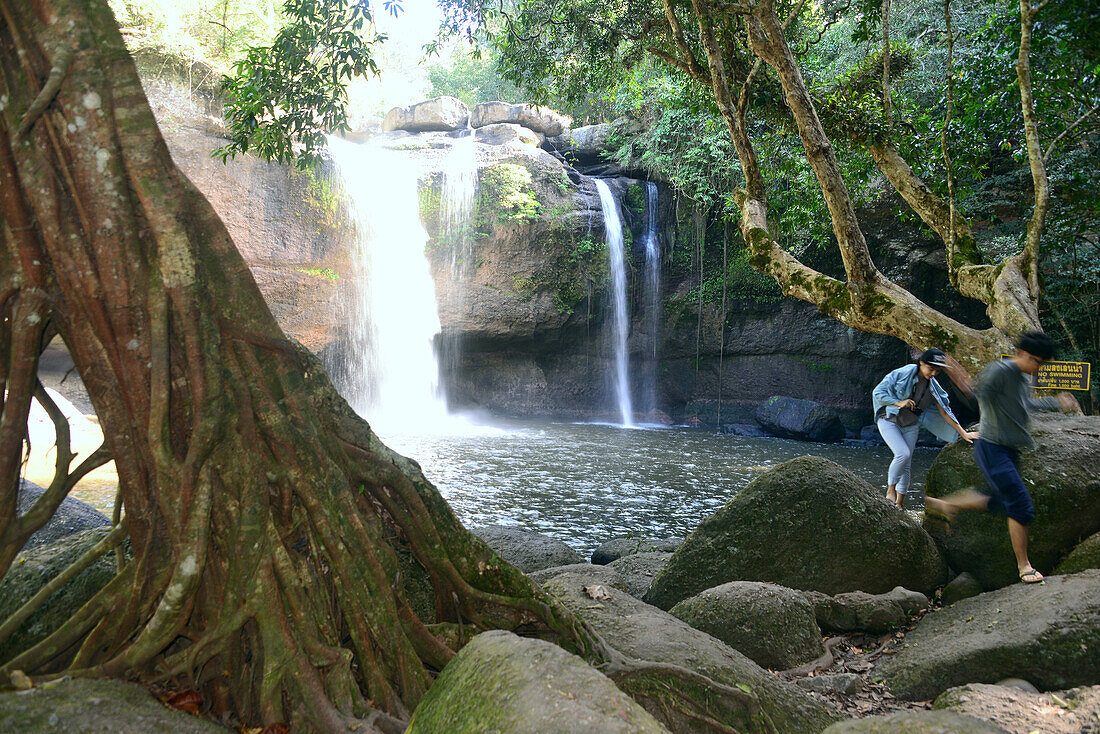 Haew Suwat Wasserfall in the Khao Yai National Park, Thailand, Asia