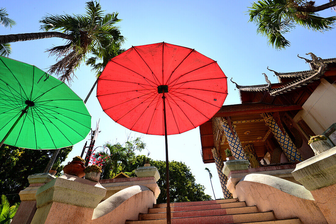 In a temple in Chiang Mai, North-Thailand, Thailand, Asia