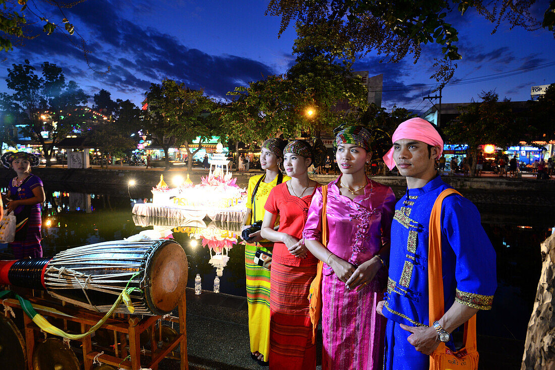 Loi Krathong-Fest in Chiang Mai, Nord-Thailand, Thailand