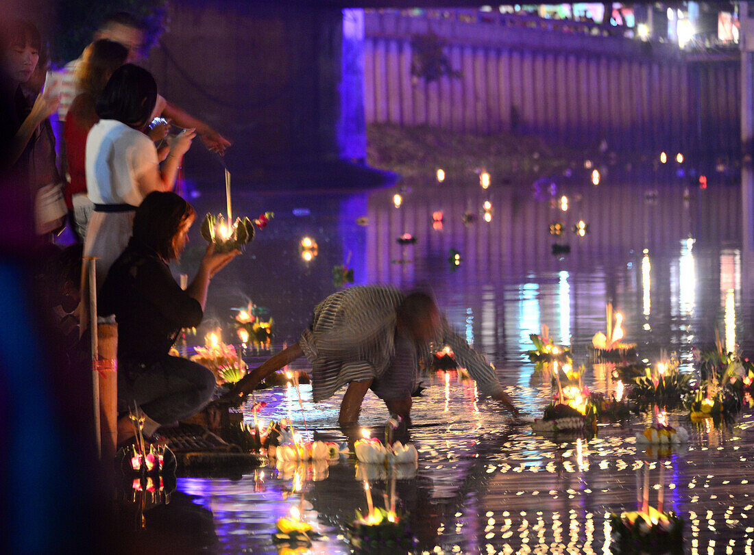 Festival Loi Krathong, Chiang Mai, North-Thailand, Thailand, Asia