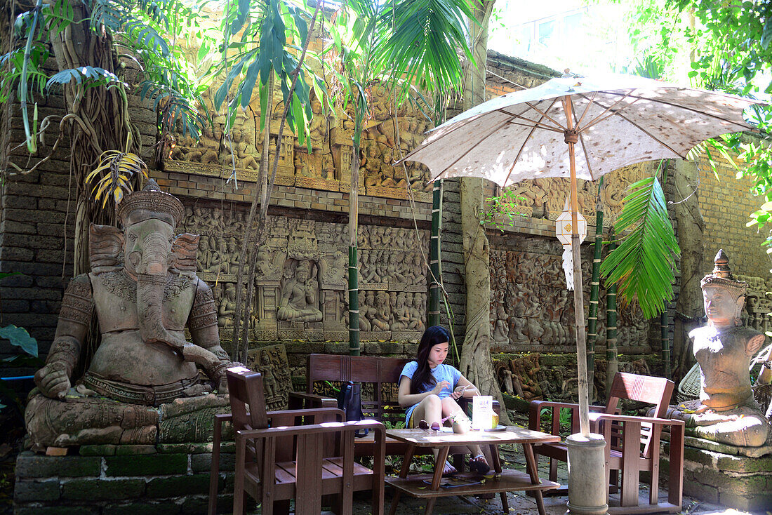 Clay Studio Caffee Garden, Chiang Mai, Nord-Thailand, Thailand