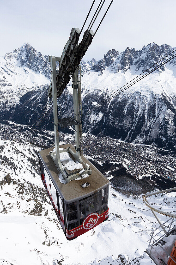 Seilbahn am Le Brevent, Argentiere, Frankreich