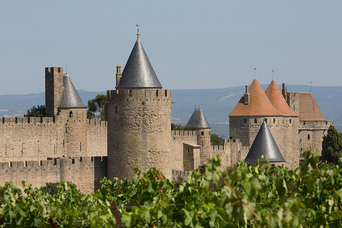 The medieval walled town of Carcassonne, UNESCO World Heritage Site, Languedoc-Roussillon, France, Europe