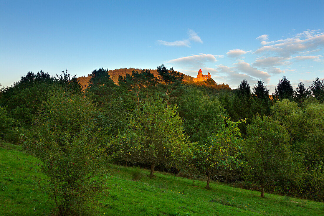 Burg Berwartstein, bei Erlenbach, Dahner Felsenland, Naturpark Pfaelzer Wald, Rheinland-Pfalz, Deutschland