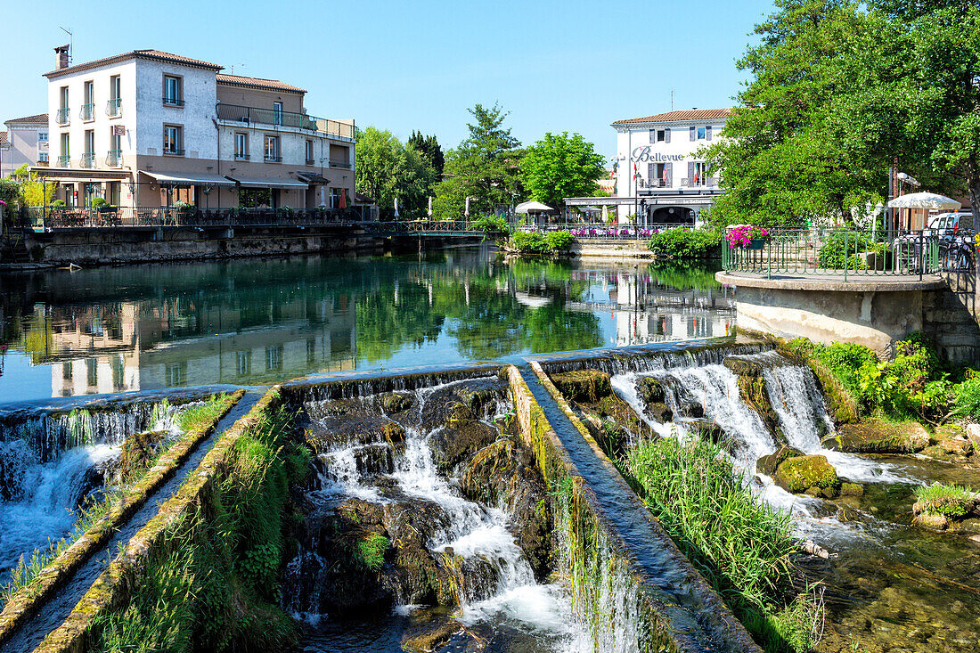 Waterways, L'Isle sur la Sorgue, Vaucluse, Provence Alpes Cote d'Azur region, France, Europe