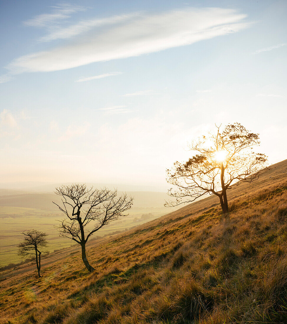 View from Mam Tor, Peak District, Derbyshire, England, United Kingdom, Europe