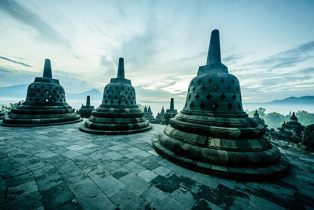 Monuments in Borobudur, Jawa Tengah, Indonesia