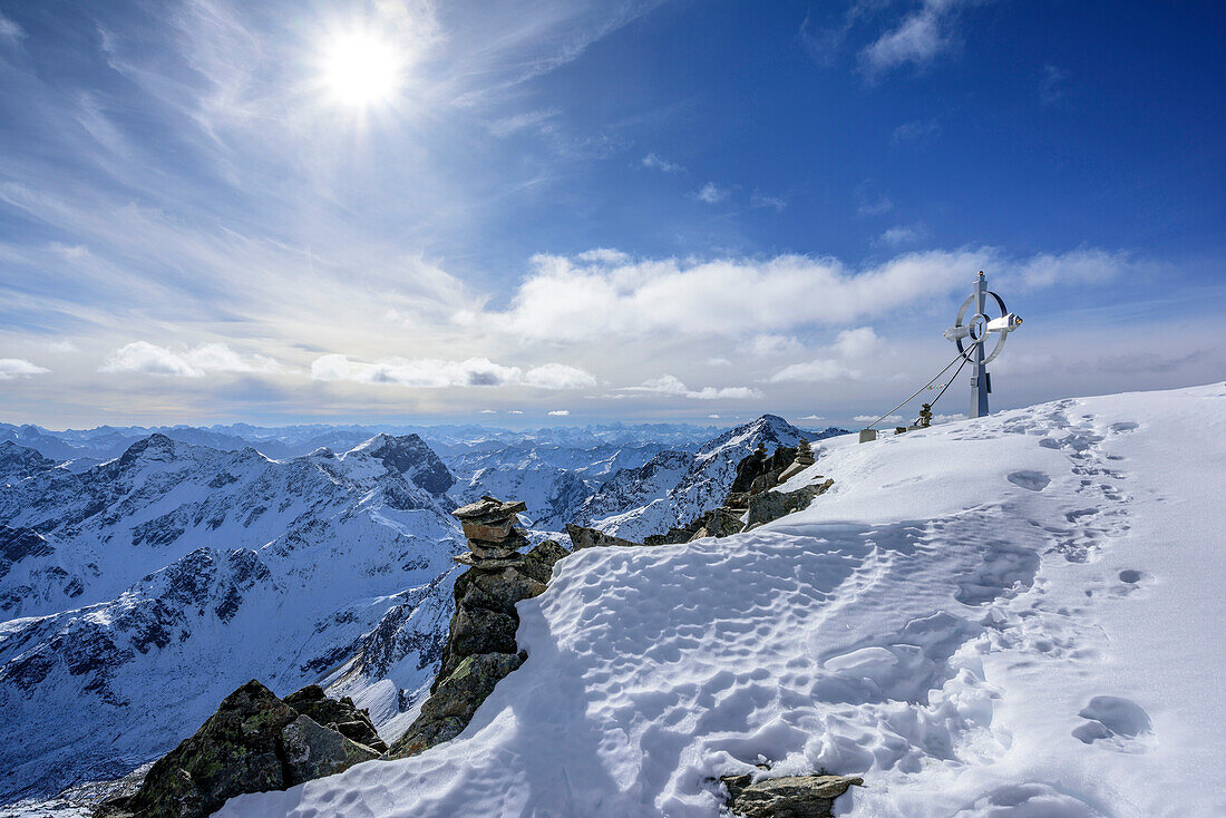 Gipfel des Glödis, Glödis, Schobergruppe, Hohe Tauern, Nationalpark Hohe Tauern, Osttirol, Tirol, Österreich