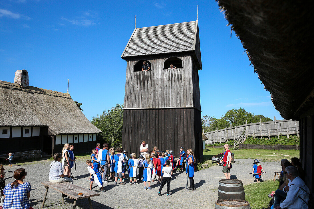 Middle Age Center, Middle Ages Village, Baltic sea, Bornholm, near Gudhjem, Denmark, Europe