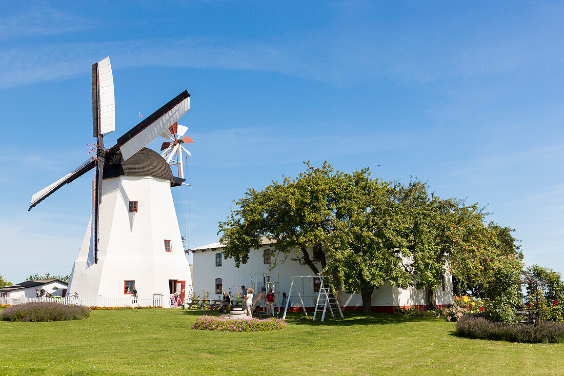 Windmühle, Mühle von Arsdale,  dänische Ostseeinsel, Ostsee, Insel Bornholm, Svaneke, Dänemark, Europa