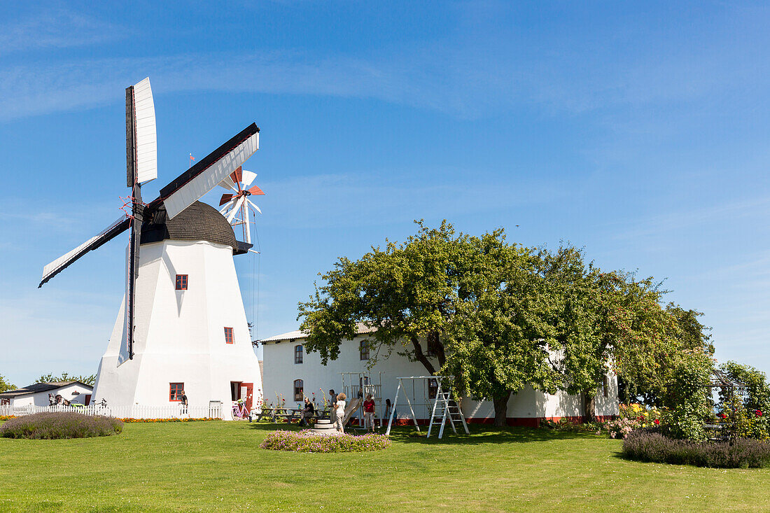 wind mill, Arsdale, Baltic sea, Bornholm, Svaneke, Denmark, Europe