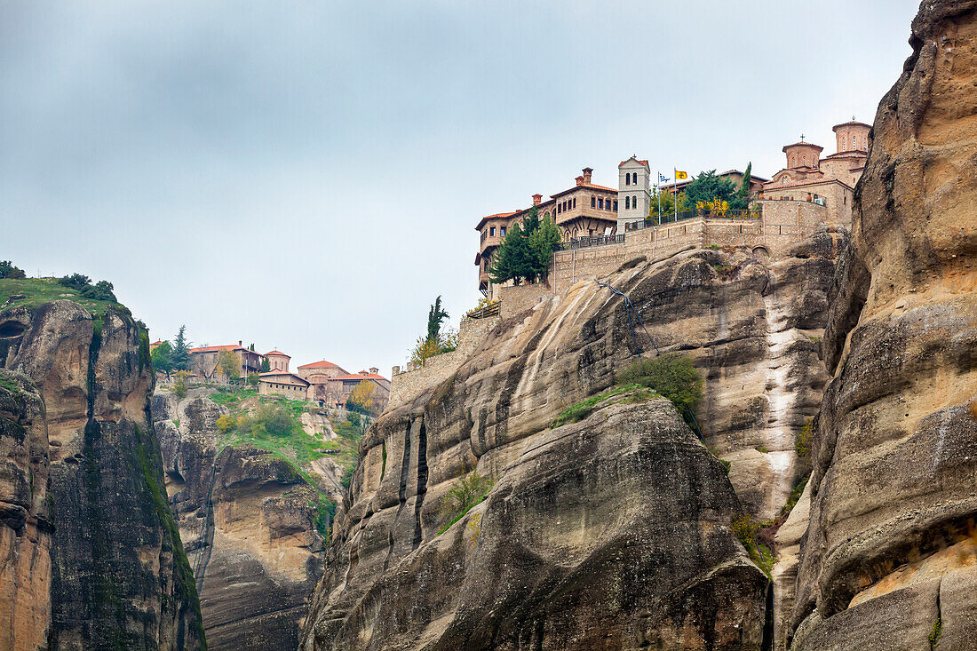 Monastery on the edge of a cliff, Meteora, Greece