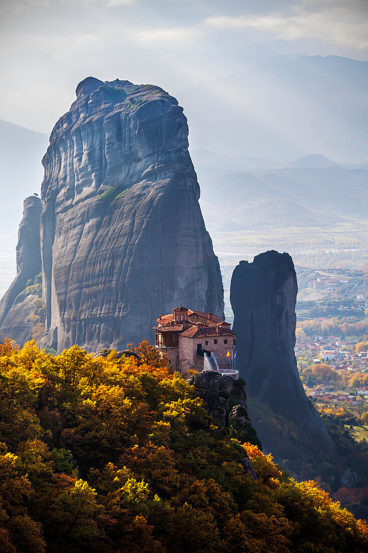 Monastery on a cliff, Meteora, Greece