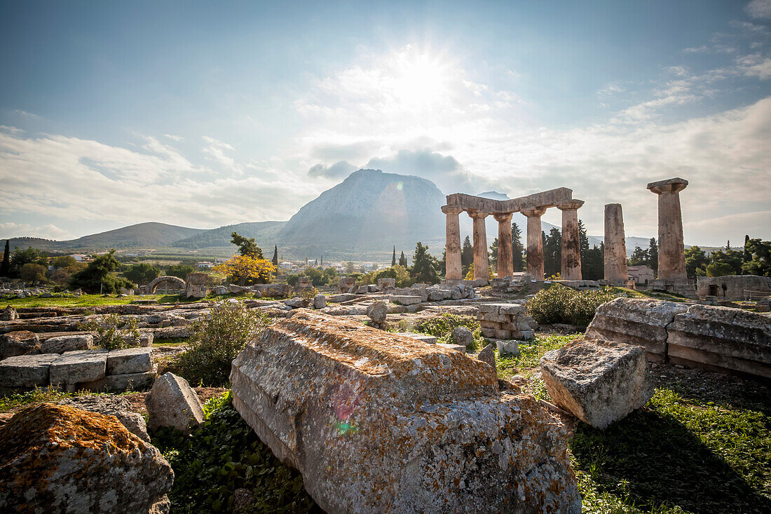 Stone ruins, Temple of Apollo, Corinth, Greece