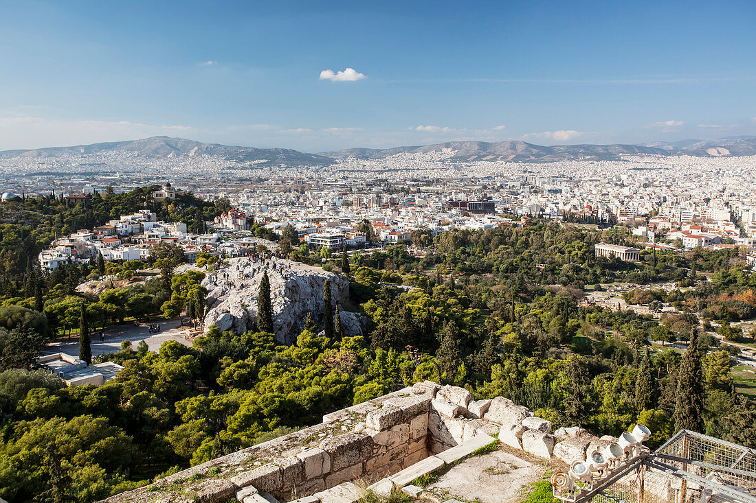 Cityscape and historical sites, Athens, Greece