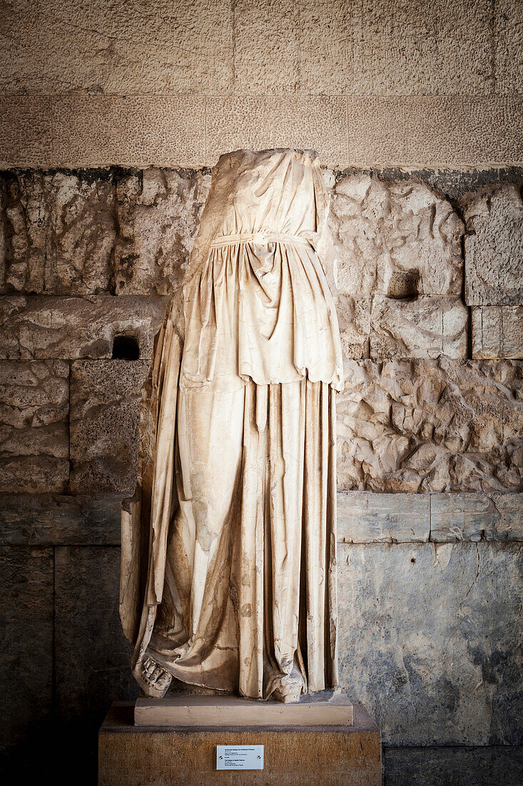 Cult statue of Apollo Patroos from the fourth century BC, found near the temple of Apollo, Athens, Greece