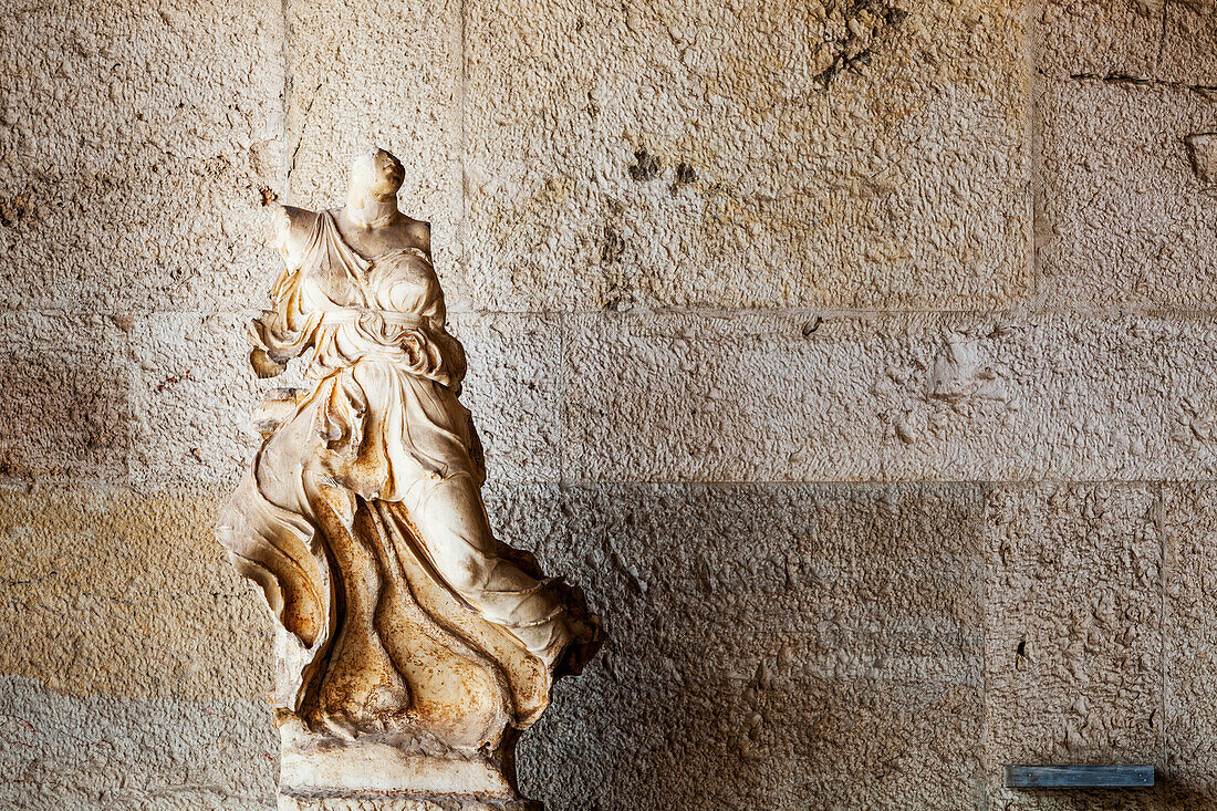 Carved statue, Ancient Agora Museum, Athens, Greece