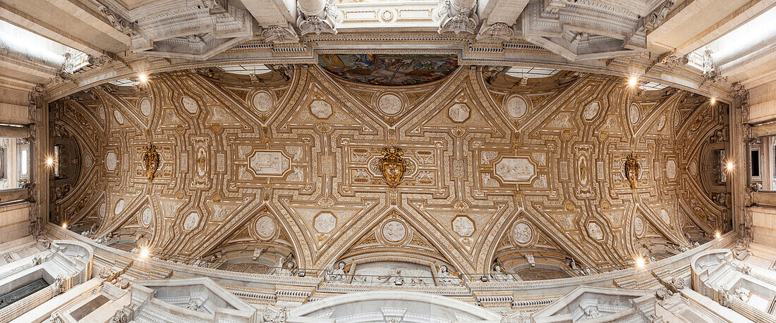 Detail of ceiling in St. Peter's Basilica, Vatican City, Rome, Italy