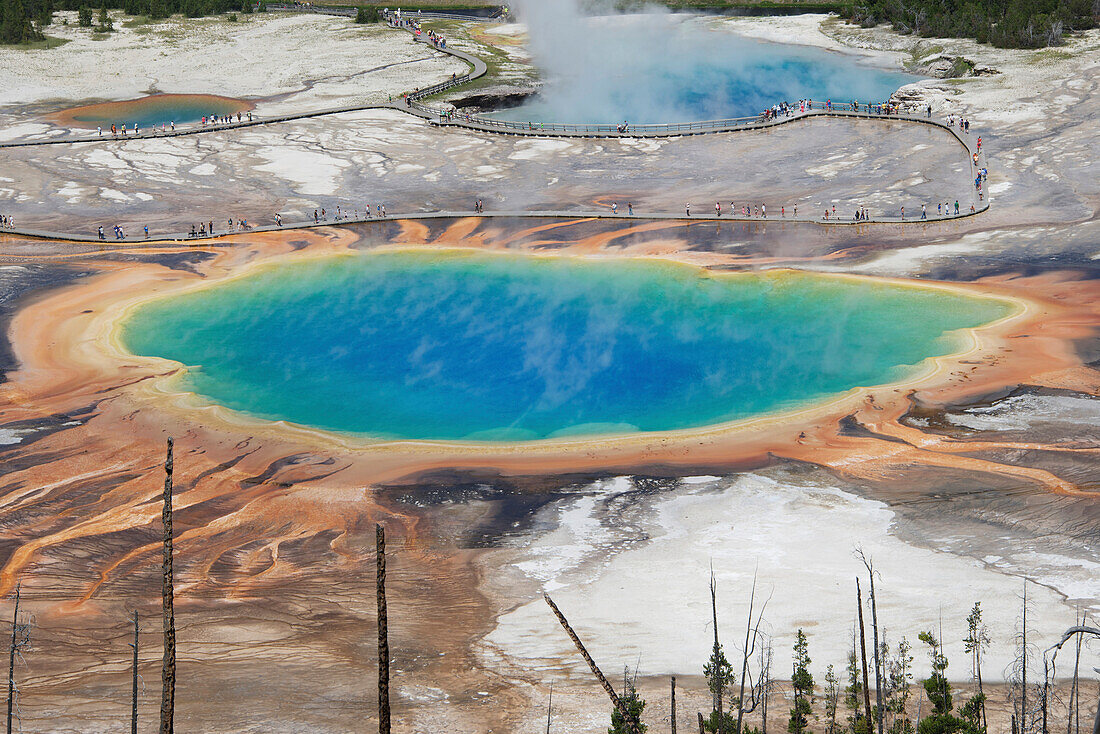 Prismatic pools 7, Yellowstone National Park, Wyoming, United States of America