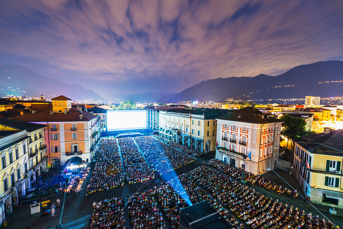 Film festival, Piazza Grande, Locarno, Ticino, Switzerland
