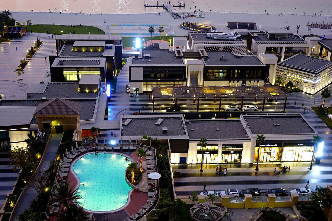 Strand und The Walk, Dubai Marina, Dubai, Vereinigte Arabische Emirate, VAE