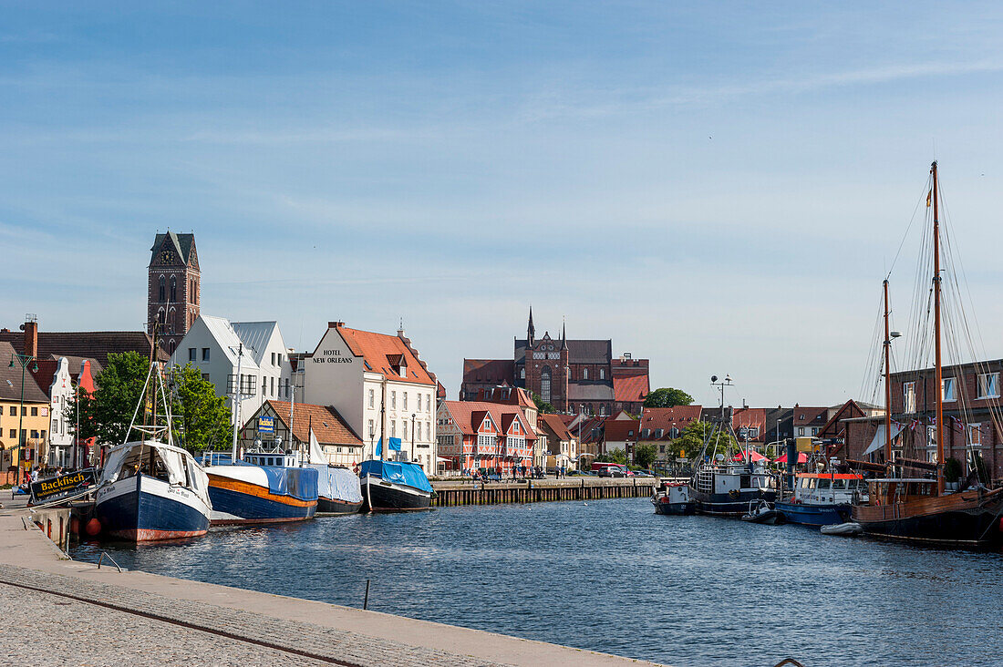 harbour, port in Wismar, Baltic Sea, Germany, Europe