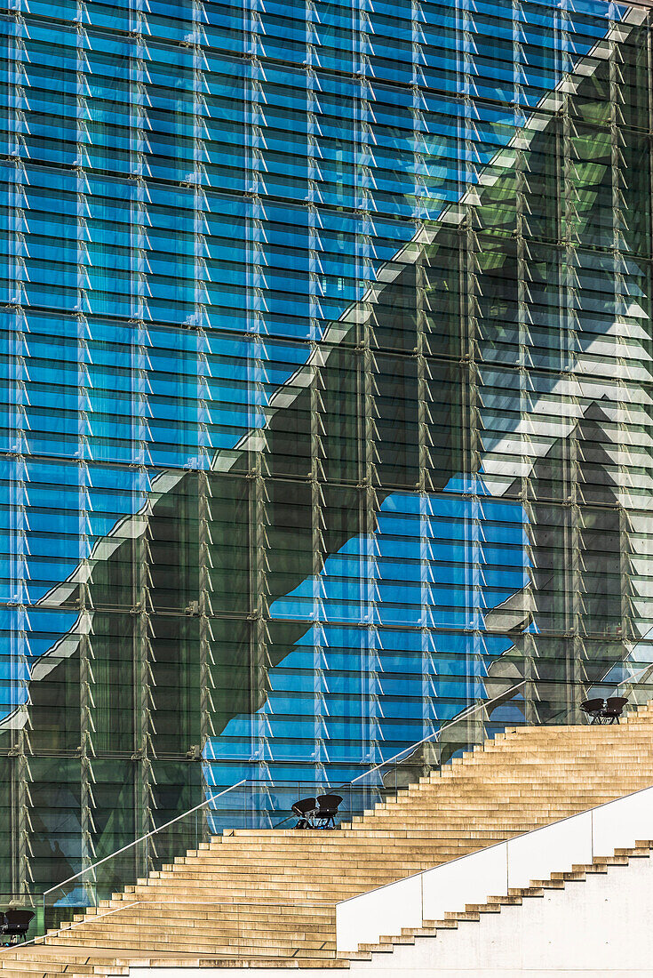 Glass facade of the Marie-Elisabeth-Lueders-Building, Government district, Berlin, Brandenburg, Germany, Europe