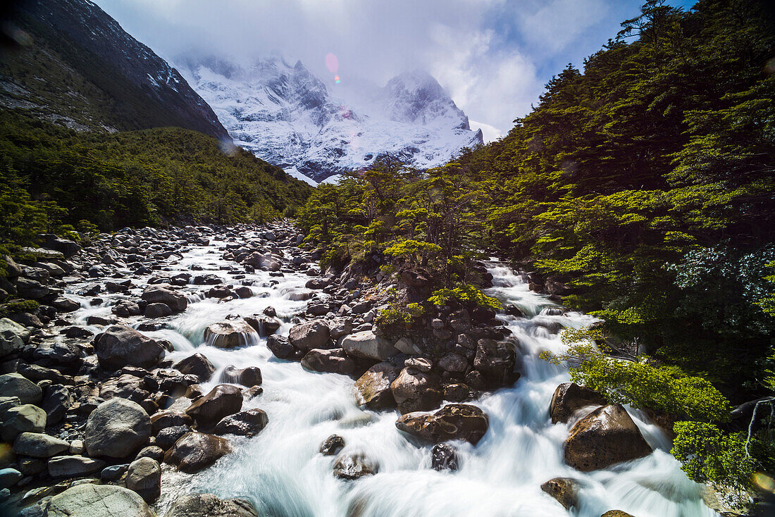 Rio Frances, French Valley Valle del Frances, Torres del Paine National Park, Patagonia, Chile, South America