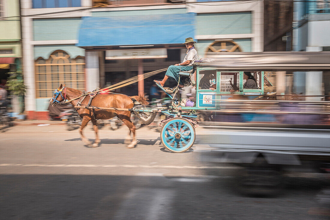 Horse and cart, Pyin Oo Lwin Pyin U … – License image – 71078336 lookphotos