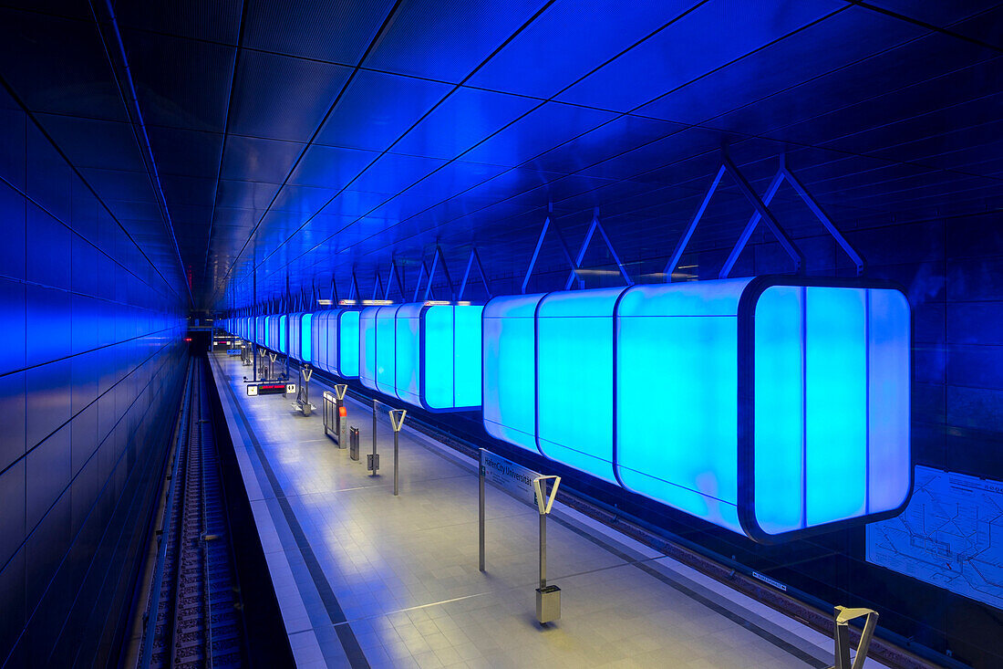 HafenCity Universität station on U4 U-Bahn line, HafenCity, Hamburg, Germany