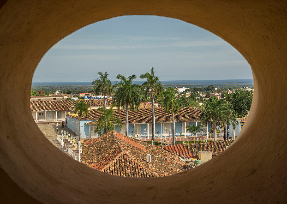 Window with view of Trinidad cityscape, Sancti Spiritus, Cuba